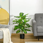 Calathea artificiel 95 cm, pot ciment, intérieur-8