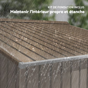Abri de Jardin 4,9 m² cabane de jardin armoire de jardin Porte coulissante ventilations tôle Acier Jaune-6