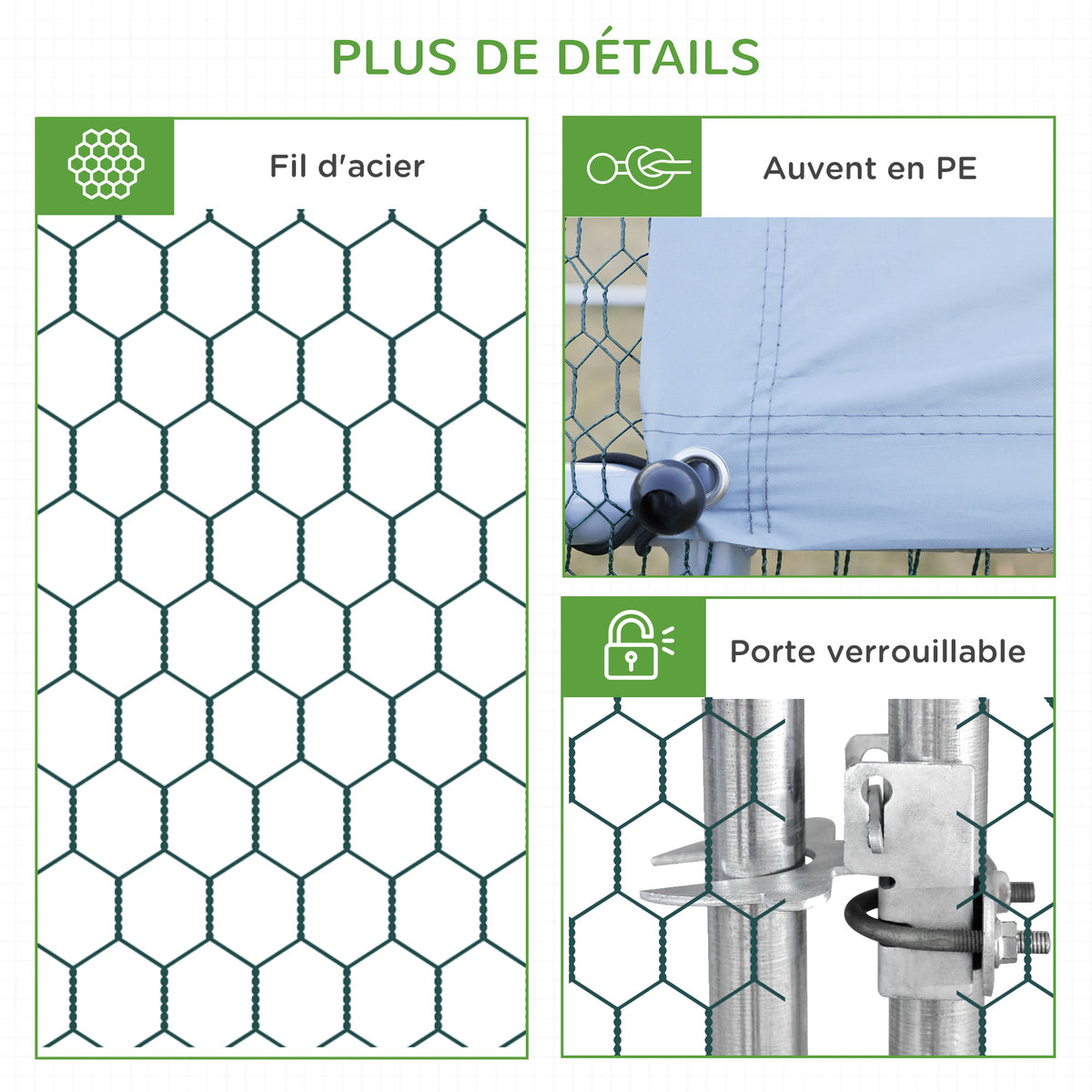 Enclos poulailler chenil volière, 24 m²-2