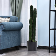 Cactus artificiel grand format 98 cm, coloris vert foncé, épines décoratives, intérieur-4