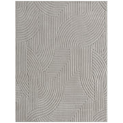Tapis salon 160 x 120 cm, tapis à poils épais géométrique, moelleux et antidérapant, gris-0
